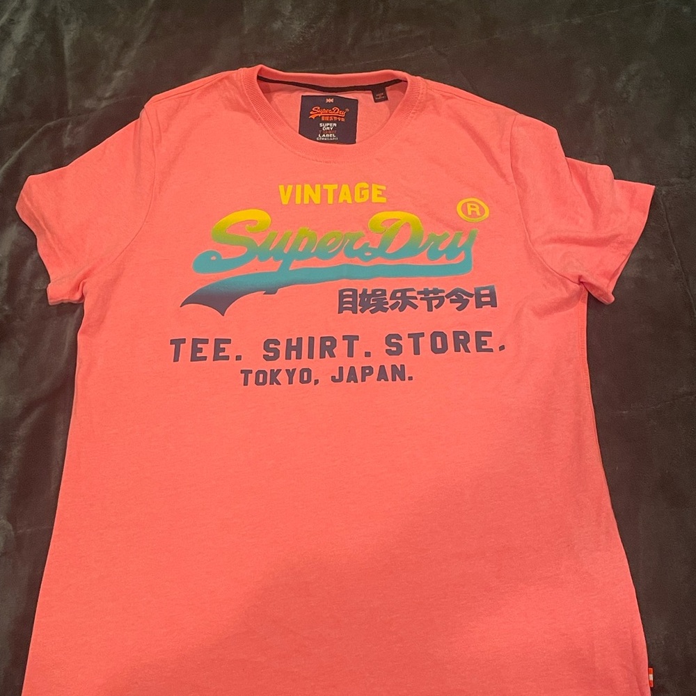 Pink Superdry Logo Tee